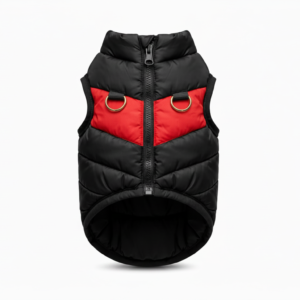 Water-Resistant Dog Jacket with Zipper Closure
