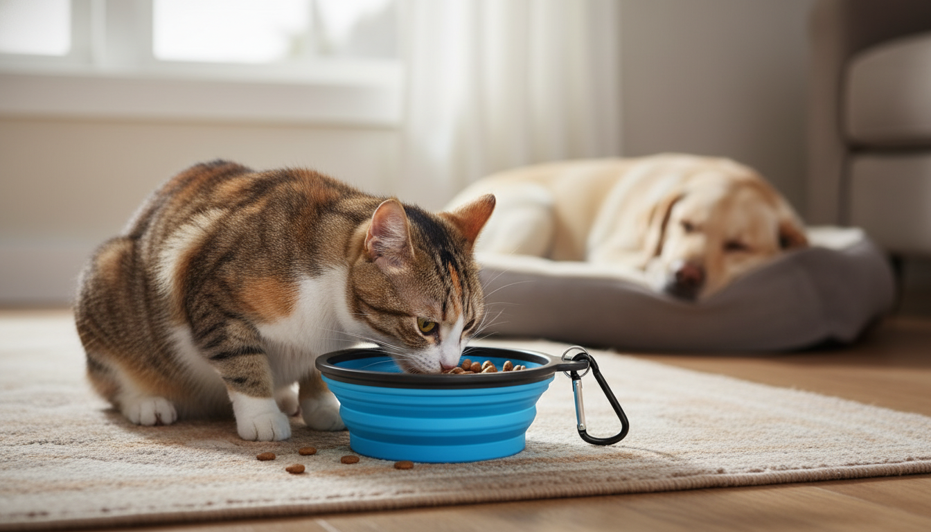 Collapsible Silicone Pet Bowl, Portable Foldable Travel Dish for Dogs & Cats - Image 5