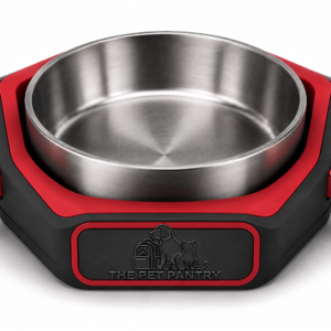 Elevated Stainless Steel Dog Feeding Bowl with Raised Stand