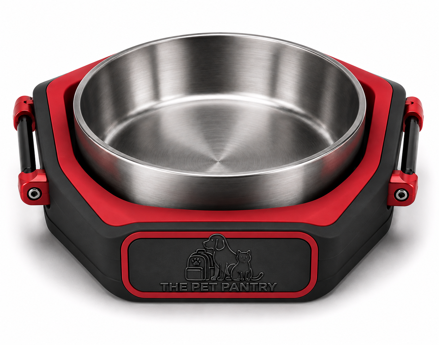 Elevated Stainless Steel Dog Feeding Bowl with Raised Stand